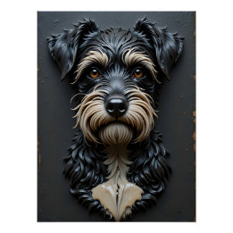 Soulful Terrier Relief Perfect Poster