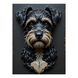 Soulful Terrier Relief Perfect Poster