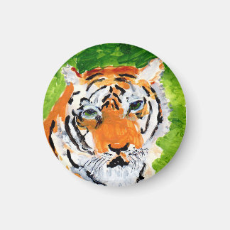 Soulful tijger ronde magneet
