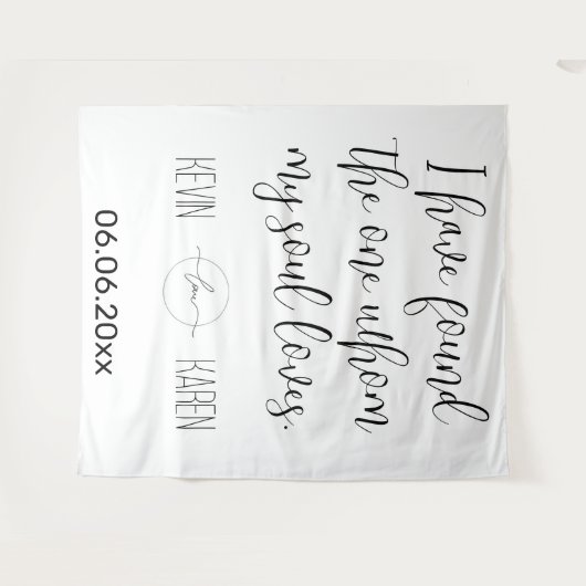 Soulful Union Customizable Wedding Backdrop Wandkleed (Voorkant (horizontaal))