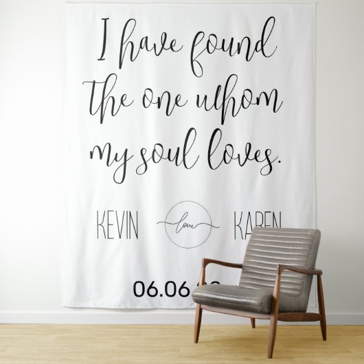 Soulful Union Customizable Wedding Backdrop Wandkleed (In situ)