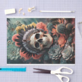 Soulful Warrior, Indiaanse Gothic Skull Tissuepapier (Craft)