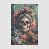 Soulful Warrior, Indiaanse Gothic Skull Tissuepapier (Voorkant)