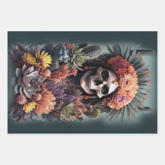 Soulful Warrior, Indiaanse gotiek Inpakpapier Vel (Voorkant 2)