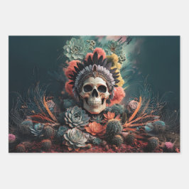 Soulful Warrior, Indiaanse gotiek Inpakpapier Vel