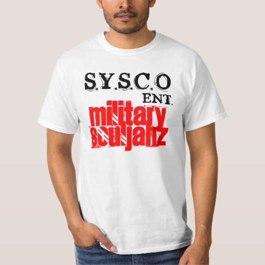 SOULJAHZ, S.Y.S.C.O, MILITAIR, ENT. T-SHIRT (Voorkant)