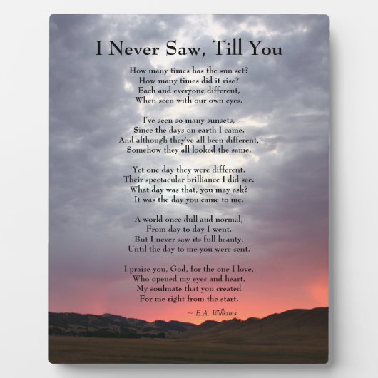 Soulmate California Sunset Photo Plaque Fotoplaat (Voorkant)