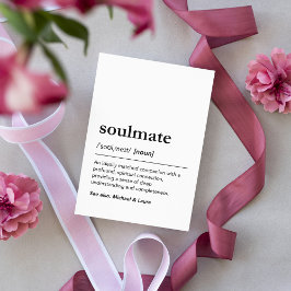 Soulmate definitie minimalistische typografie mode kaart