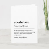 Soulmate definitie minimalistische typografie mode kaart (Voorkant)