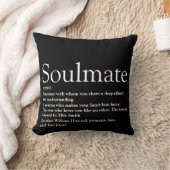 Soulmate Definition Black en White Fun Kussen (Deken)