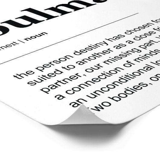 Soulmate Definition Print (Hoek)