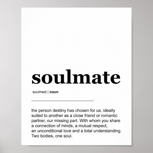 Soulmate Definition Print (Voorkant)