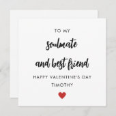 Soulmate En Beste Vriend Valentijnsdag Kaart (Voorkant / Achterkant)