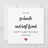 Soulmate En Beste Vriend Valentijnsdag Kaart (Voorkant)