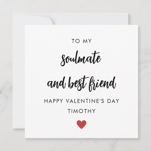 Soulmate En Beste Vriend Valentijnsdag Kaart (Voorkant)