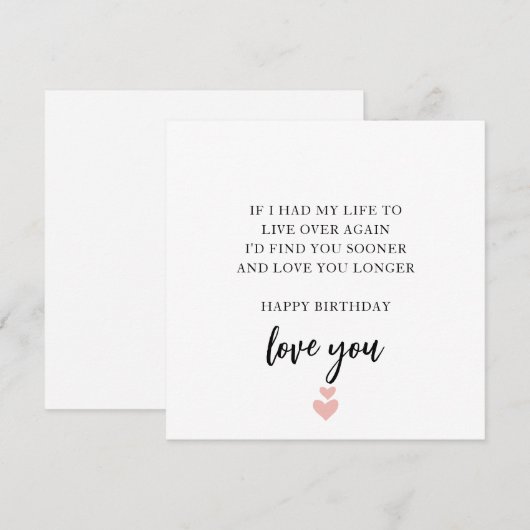 Soulmate en Beste Vriend Verjaardag Kaart (Voorkant / Achterkant)