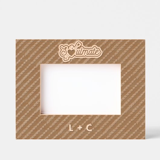 Soulmate Engraved Wood Laser Etched Picture Frame Gegraveerde Lijstjes (Voorkant)