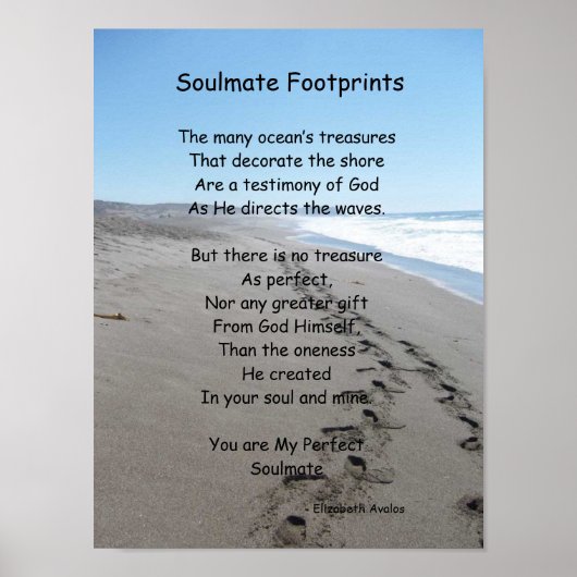 Soulmate Footprint Poster with Poem (Voorkant)