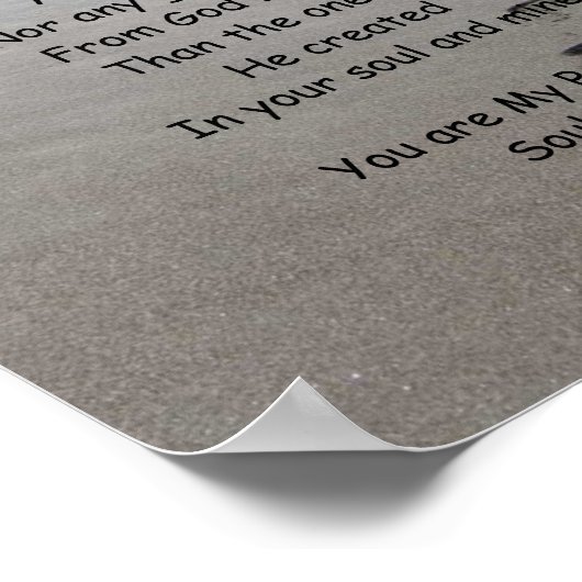 Soulmate Footprint Poster with Poem (Hoek)