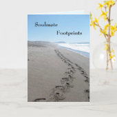 Soulmate Footprints Jubileum Kaart met gedicht (Gele Bloem)
