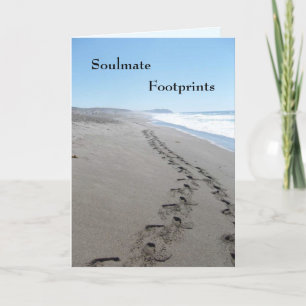 Soulmate Footprints Jubileum Kaart met gedicht