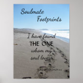 Soulmate Footprints Poster with Poem (Voorkant)