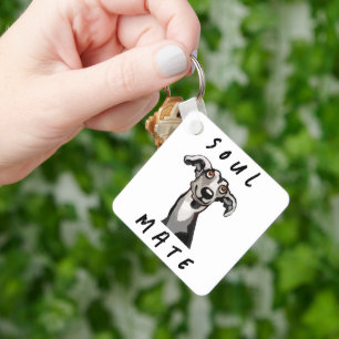 Soulmate grappige galgo, whippet, windhond sleutelhanger