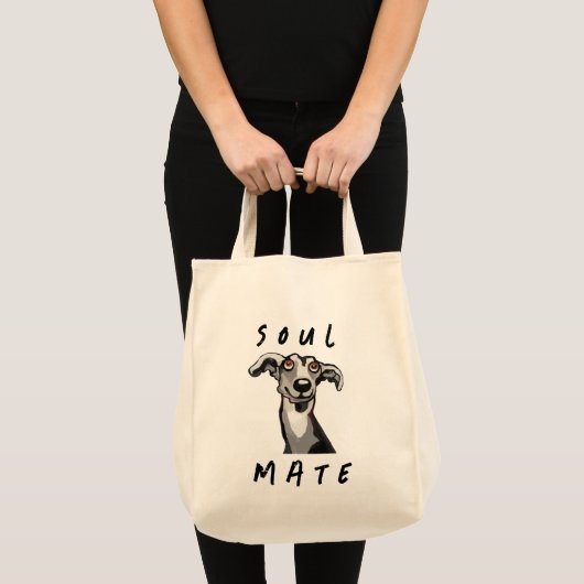 Soulmate grappige galgo, whippet, windhond tote bag (Voorkant (product))
