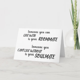 Soulmate Jubileum Brushstroke Script Romantisch Kaart