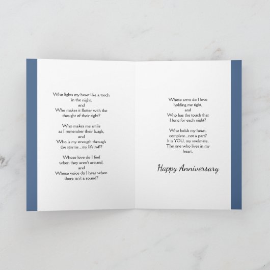 Soulmate Love Jubileum Kaart (Binnen)