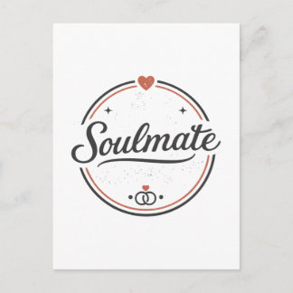 Soulmate Retro Liefde Minimal(Licht) Koppel Matchi Briefkaart