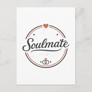 Soulmate Retro Liefde Minimalistisch (Licht) Koppe Briefkaart