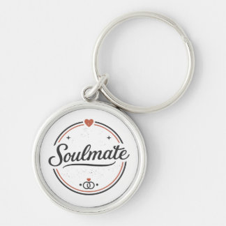Soulmate Retro Liefde Minimalistisch (Licht) Koppe Sleutelhanger