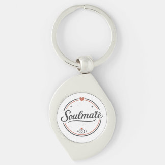 Soulmate Retro Liefde Minimalistisch (Licht) Koppe Sleutelhanger