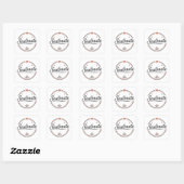 Soulmate Retro Love Minimal(Light) Couple Matching Vierkante Sticker (Vel)