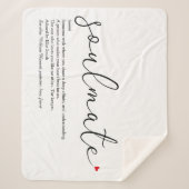 Soulmate Script Love Heart Definitie Sherpa Deken (Voorkant)