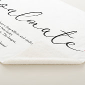 Soulmate Script Love Heart Definitie Sherpa Deken (3/4)