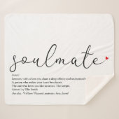 Soulmate Script Love Heart Definitie Sherpa Deken (Voorkant (horizontaal))