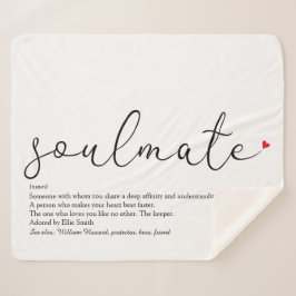 Soulmate Script Love Heart Definitie Sherpa Deken