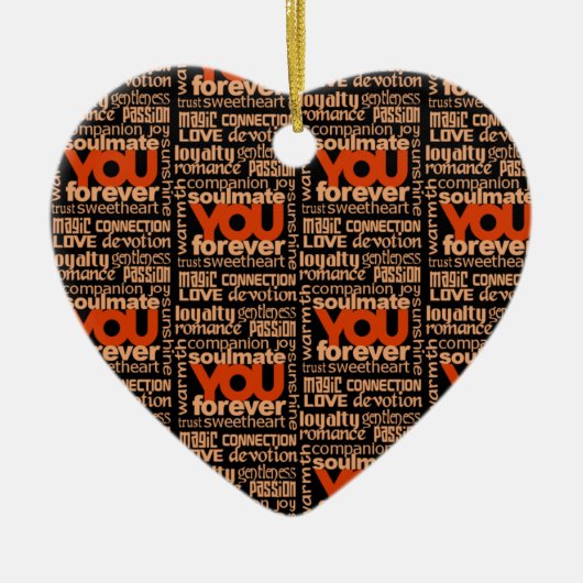 Soulmate Text-versiering Keramisch Ornament (Voorkant)