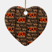 Soulmate Text-versiering Keramisch Ornament (Achterkant)