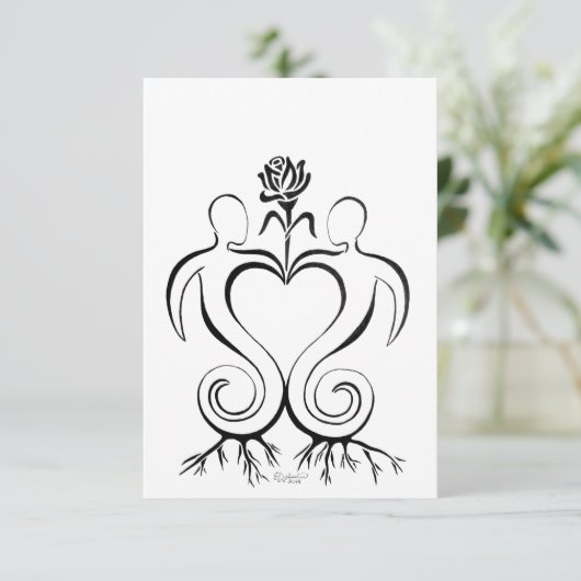 Soulmate Union-uitnodiging Save The Date (Staand voorkant)