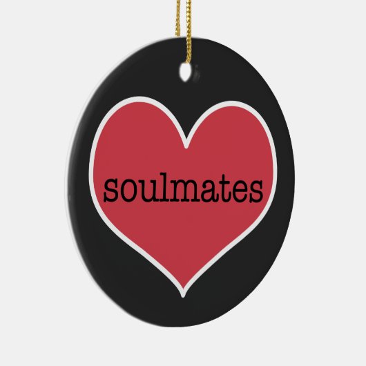 Soulmaten | Gepersonaliseerde Valentijnsdag Keramisch Ornament (Rechts)