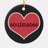 Soulmaten | Gepersonaliseerde Valentijnsdag Keramisch Ornament (Voorkant)