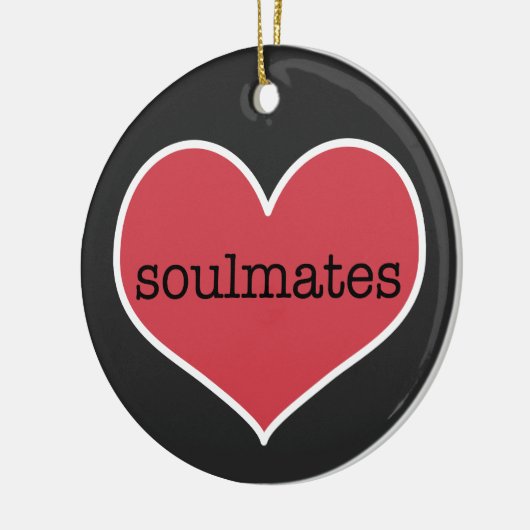Soulmaten | Gepersonaliseerde Valentijnsdag Keramisch Ornament (Links)