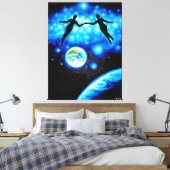 Soulmaten in het universum canvas afdruk (Insitu (Slaapkamer))