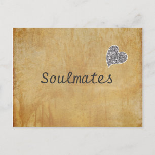 Soulmaten met Glitter Heart Briefkaart