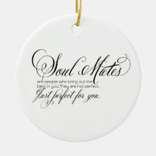 Soulmaten voor kerstversiering keramisch ornament