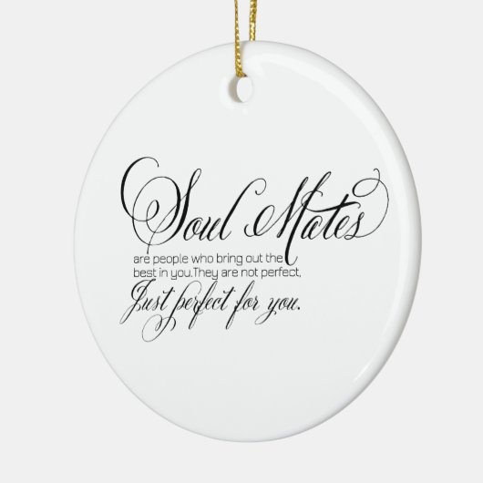 Soulmaten voor kerstversiering keramisch ornament (Links)