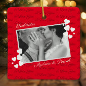 Soulmaten waar ik van hou, jullie persoonlijke fot keramisch ornament